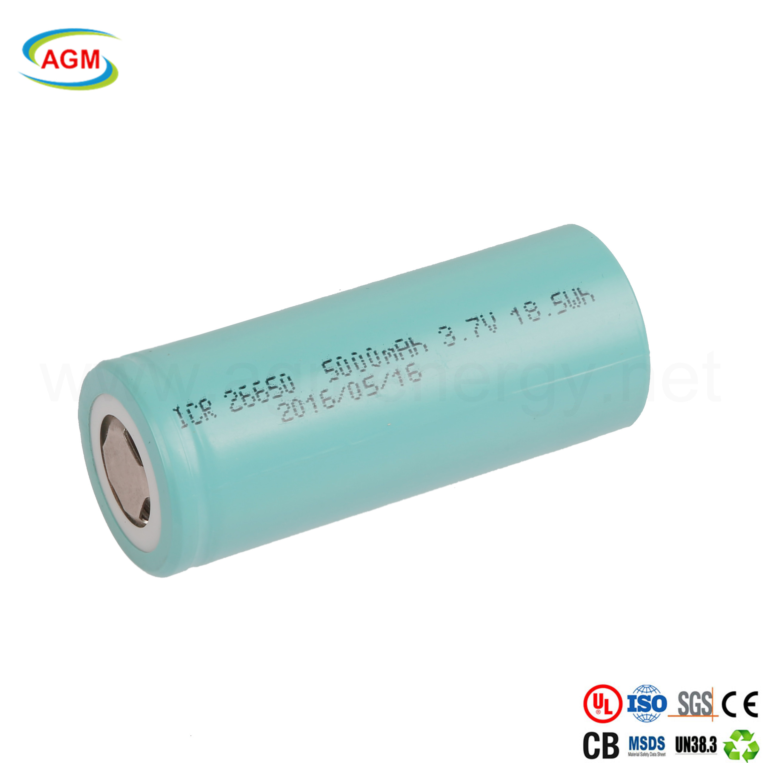 ICR 26650  5000mAh 3.7V 18.5Wh lithium-ion battery cell