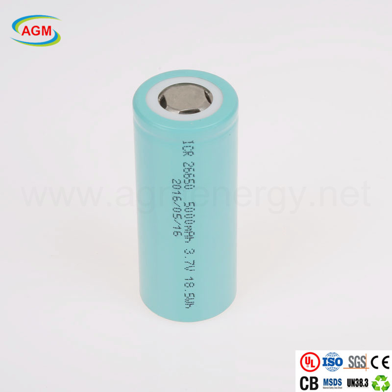 ICR 26650  5000mAh 3.7V 18.5Wh lithium-ion battery cell