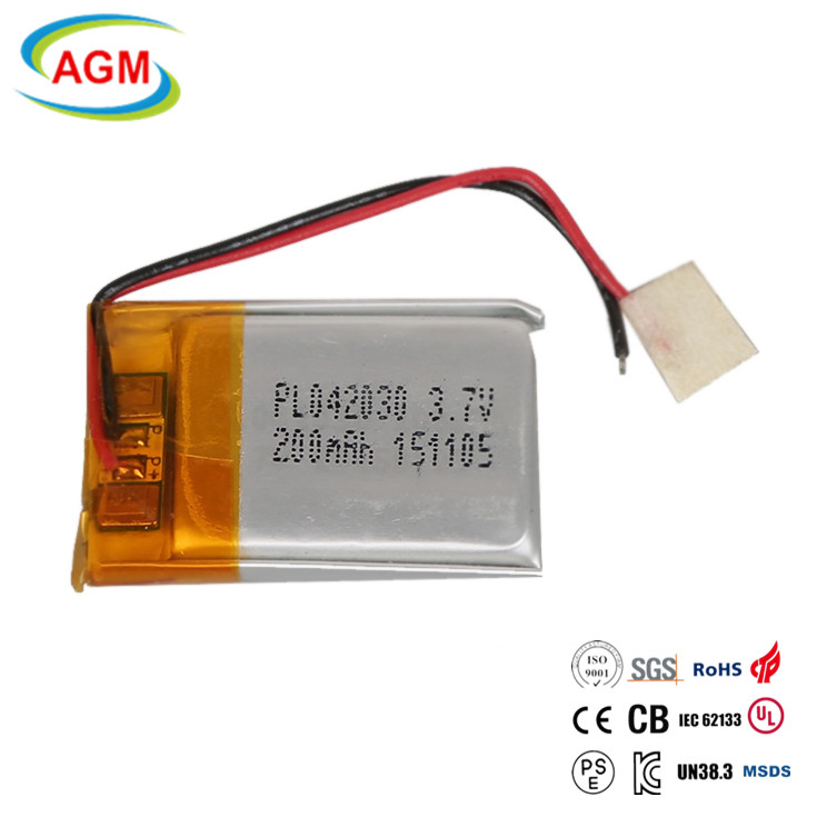 PL042030 3.7V 200mAh Li Polymer Battery